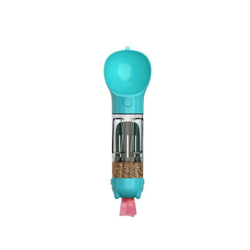 300/500ml Pet Water Food Dispenser 3 in 1 with Trash Bag Box and Shovel Pet Dog Water Bottle Leak Proof Dog Food Feeder