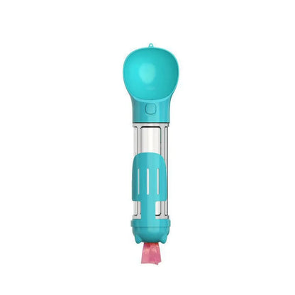 300/500ml Pet Water Food Dispenser 3 in 1 with Trash Bag Box and Shovel Pet Dog Water Bottle Leak Proof Dog Food Feeder