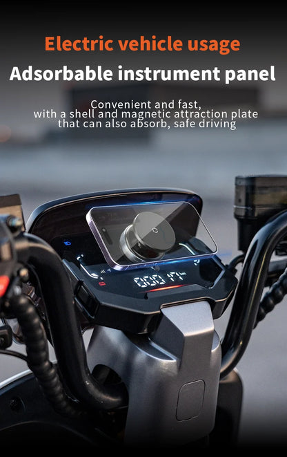 Magnetic Car Mount Mobile Phone Holder Vacuum Adsorption 360° Rotation Super Strong Suction Bracket for Iphone12-16 Smartphone