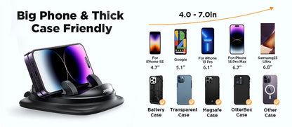 Joyroom Dashboard Car Phone Holder Universal Upgraded Reusable Silicone Phone Mount For Car Dash Anti-Slip Pad Mat Phone Holder