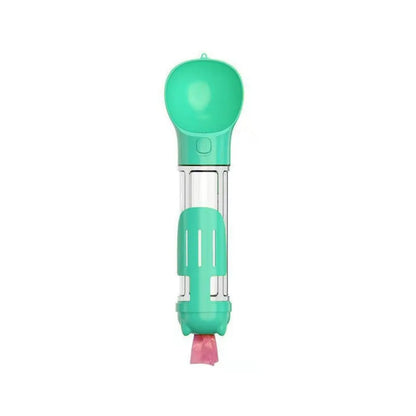 300/500ml Pet Water Food Dispenser 3 in 1 with Trash Bag Box and Shovel Pet Dog Water Bottle Leak Proof Dog Food Feeder