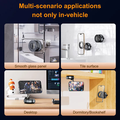 Xiaomi K007 Strong Magnetic Phone Holder Foldable Design 360° Adjustable Vacuum Car Mount For Car Desk Bathroom Magnetic Bracket