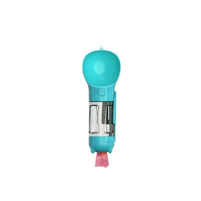 300/500ml Pet Water Food Dispenser 3 in 1 with Trash Bag Box and Shovel Pet Dog Water Bottle Leak Proof Dog Food Feeder